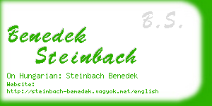 benedek steinbach business card